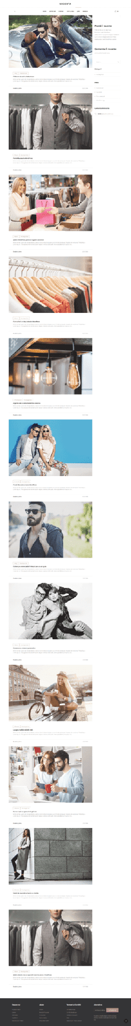 Magazin Online de haine Demo pagina blog
