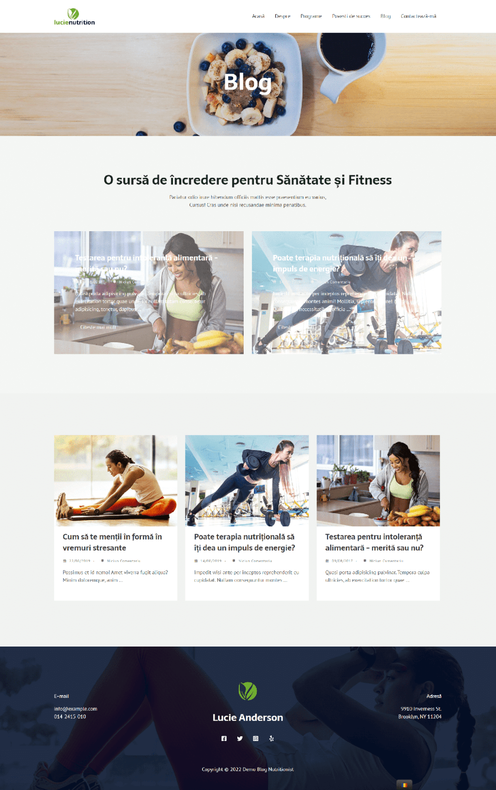 nutritionist blog