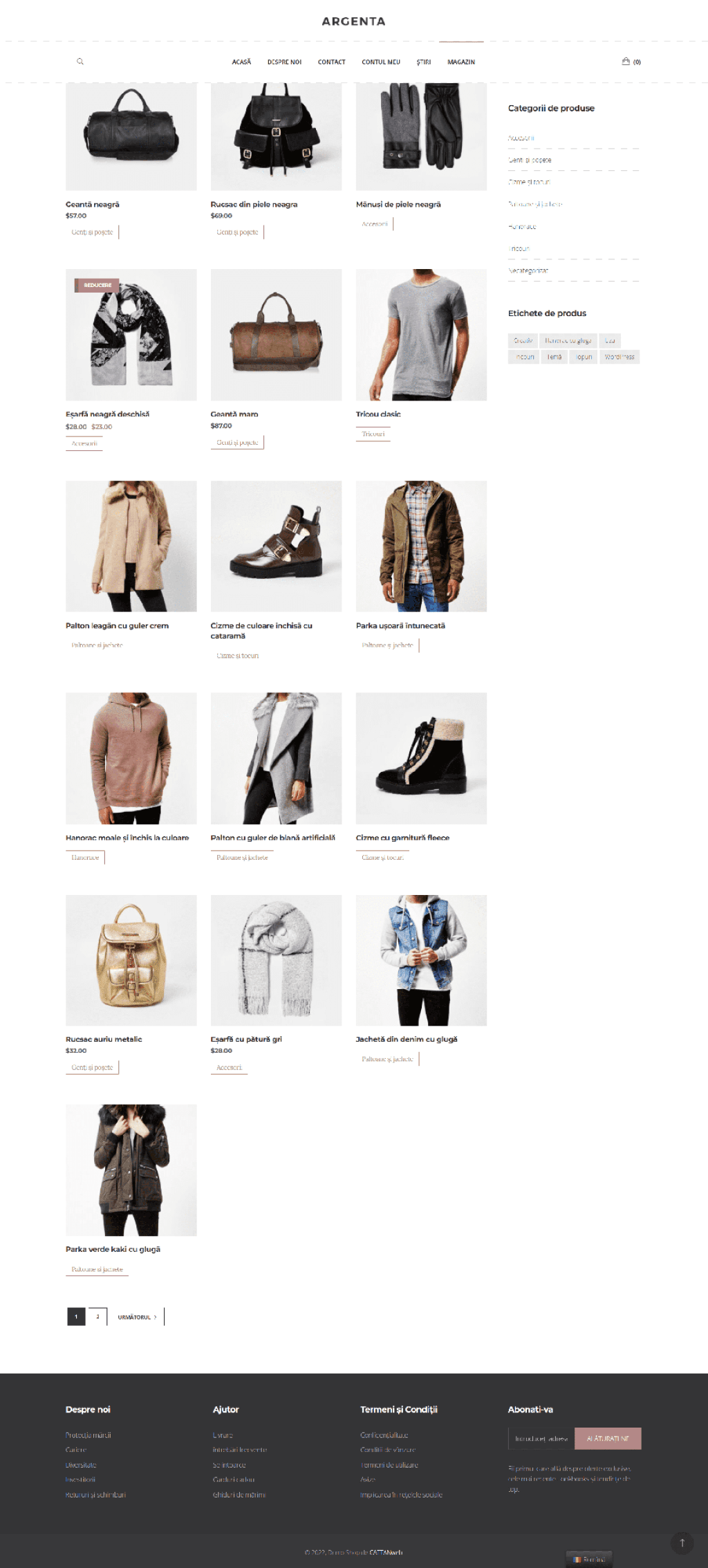 Magazin Online de haine Demo pagina magazin