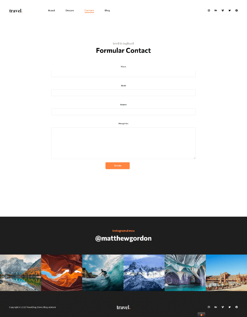 TRAVEL BLOG CONTACT