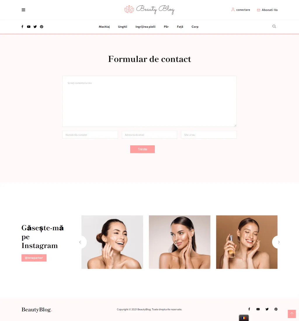 blog beauty contact