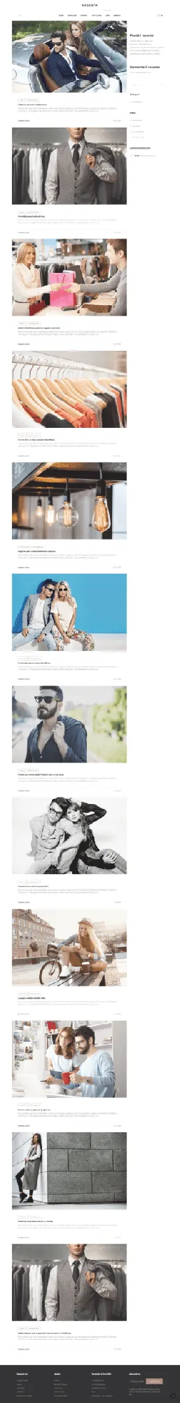 Online Clothing Store Demo blog page