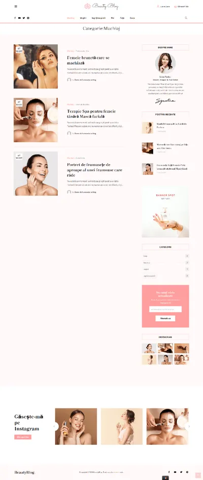 beauty blog category