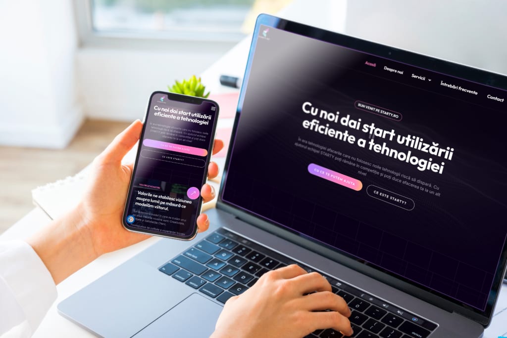 starty.ro business pe laptop si smartphone