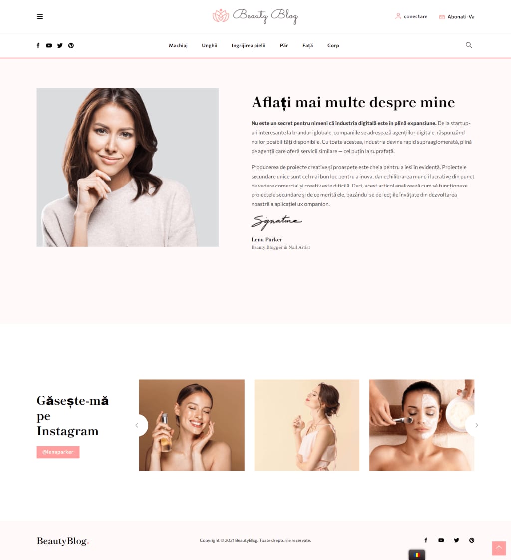beauty blog about me
