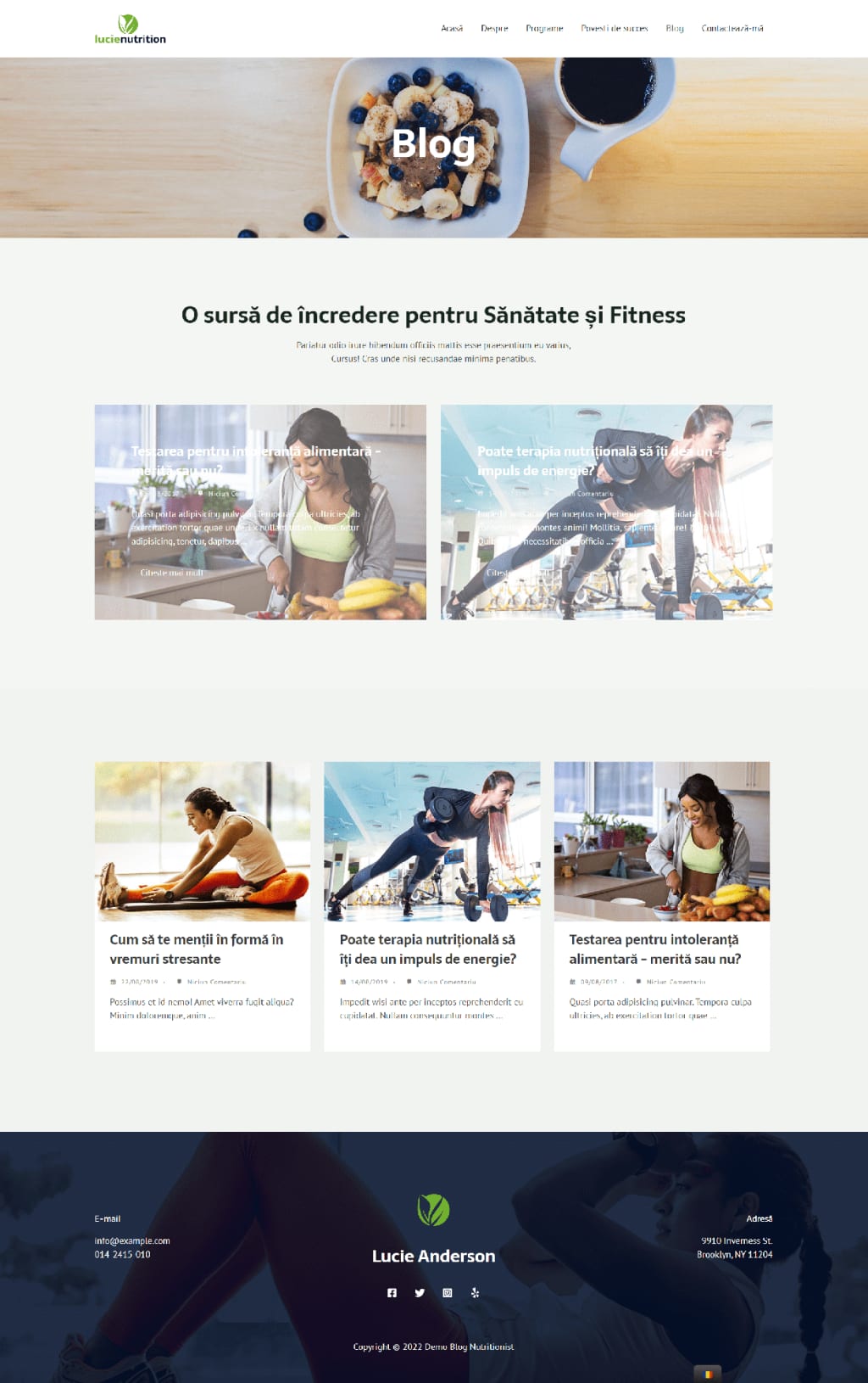 nutritionist blog